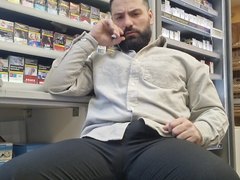 Horny DILF Recording Himself While He’s Bulging at Work