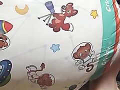 ABDL girl diaper mess and change..