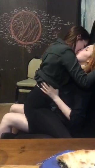 Lesbian makeout at club