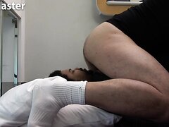Bare assed face farts on slave PREVIEW