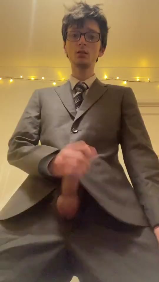 twink cums on suit