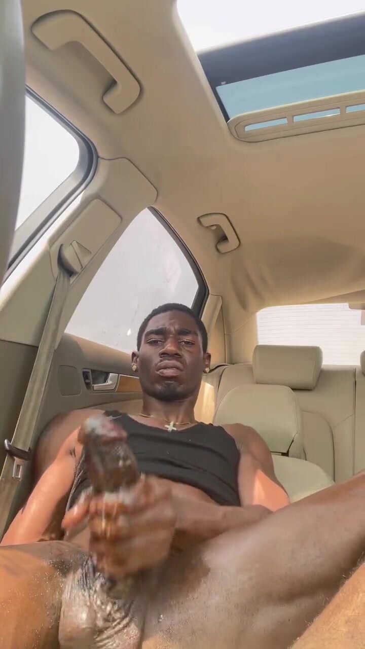 shooting a big nut in the car