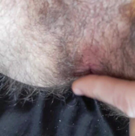 Dad fingering hairy stinky hole and sniffs his finger