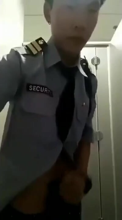 asian security cum in toilet