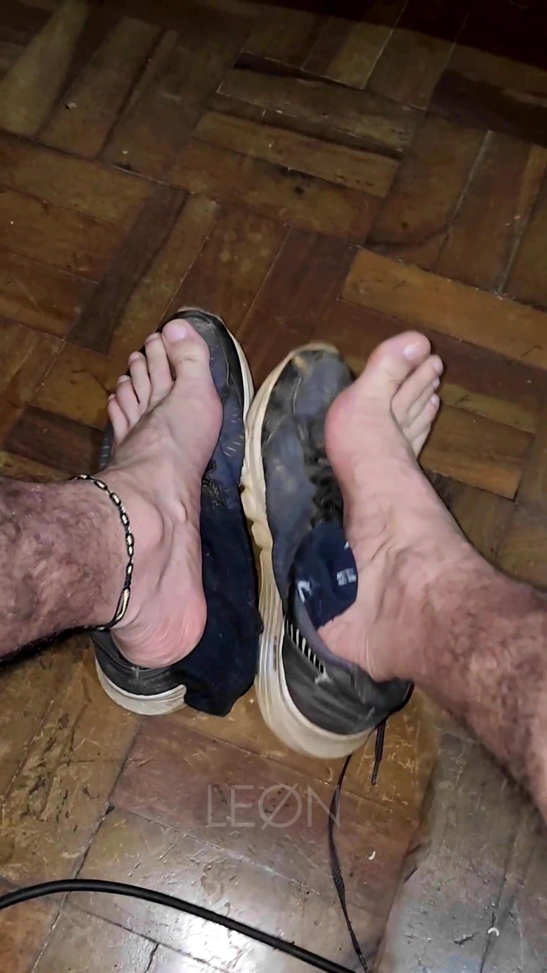 Smelly feet, sneakers, socks and flip-flops