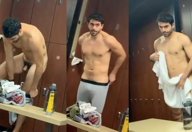 Super hot man caught naked at locker