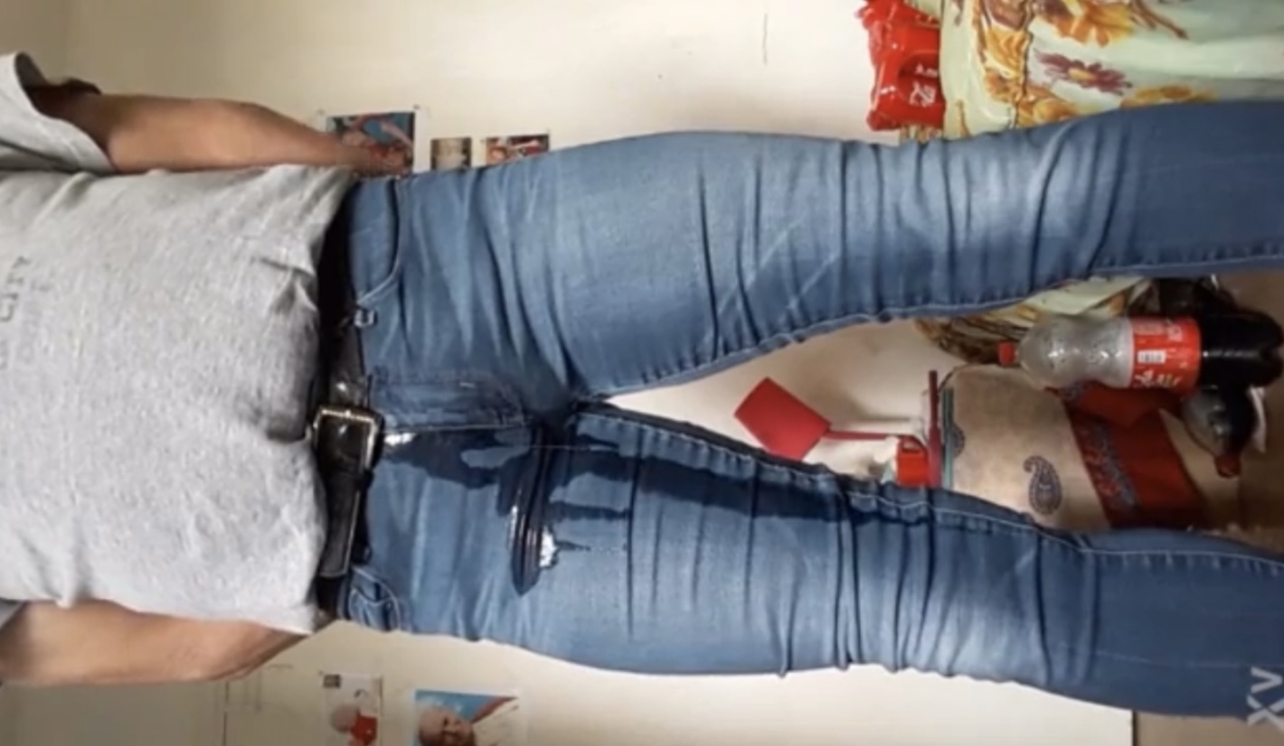 Teen boy wets his jeans - video 4