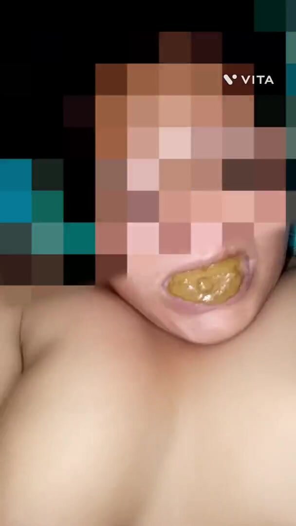 sexy girl eat shit with pleasure