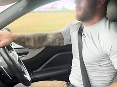 Guy desperate to piss on the road