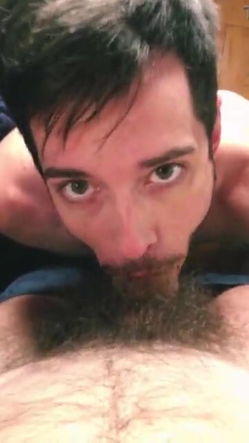 Sucking thick uncut hairy dick