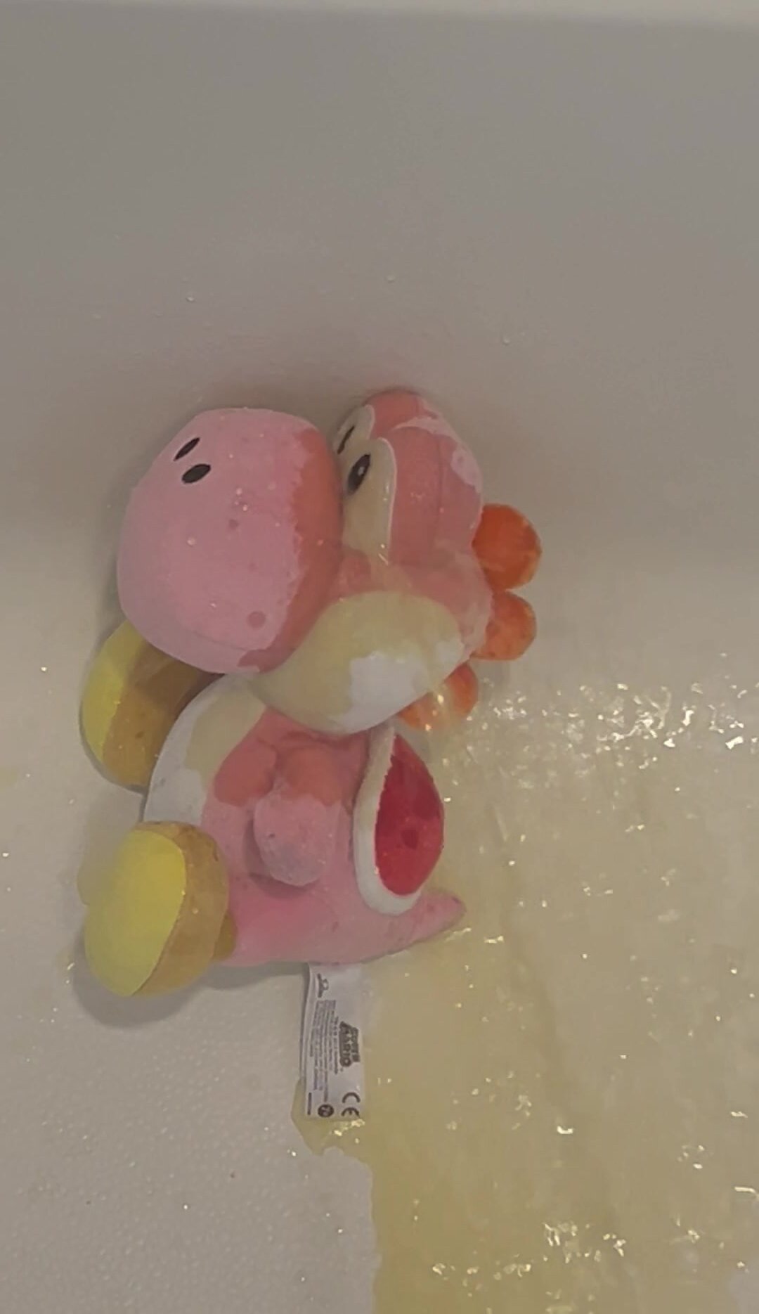 Yoshi (Pink) Celebrates With A Golden Shower