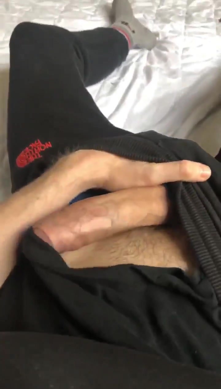 Skinny scally twink reveals his enormous uncut cock