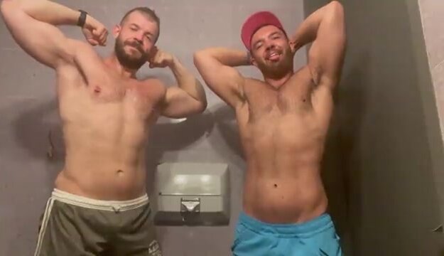 Sweaty hairy armpits gay fun - video 13