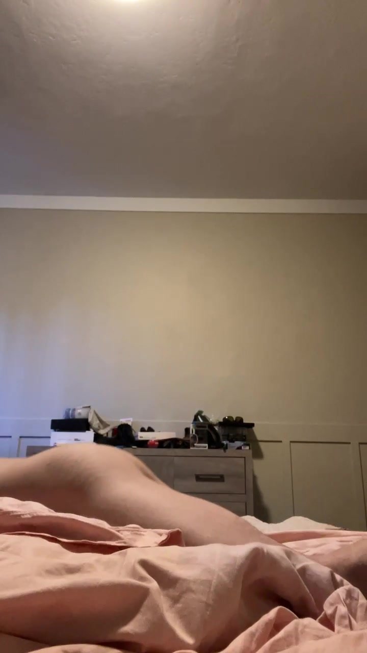 Beta male dry humping the bed as ordered by his owner