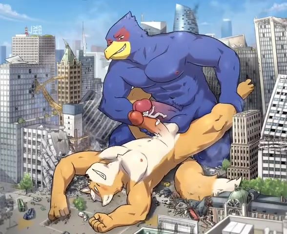 Two Giant Fun with big cock in city