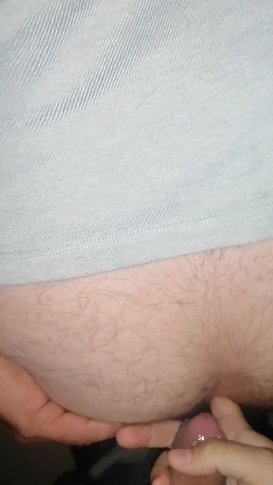 Bear friend bends over for me