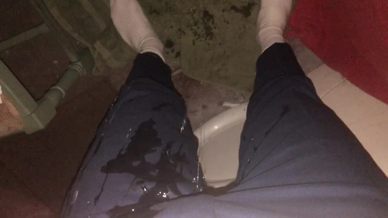Pissing myself outside my house