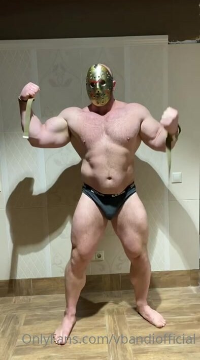 Strong Dad Flexing 2 with mask