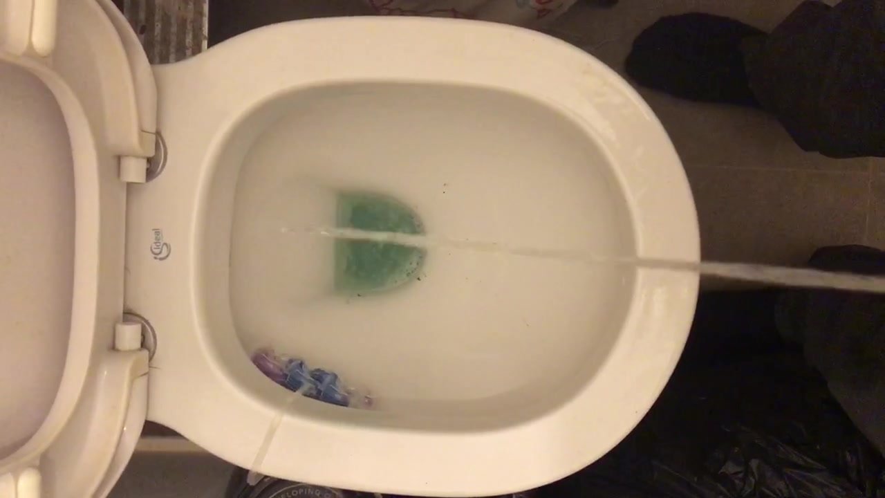 Peeing in the toilet - video 5