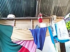 Mexican babe changes panties, shows pussy+anus close