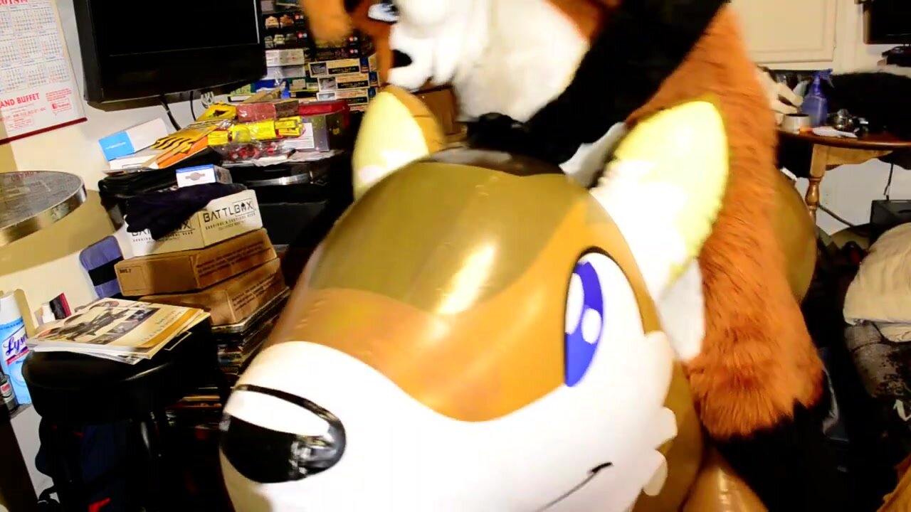 Inflatable wolf pop