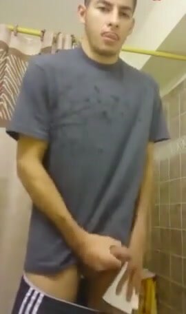 Arab guy bathroom jizz
