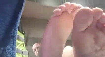 Straight male feet - video 2