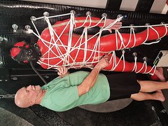 Red Latex bondage jack