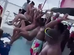 Naked swingers boat party