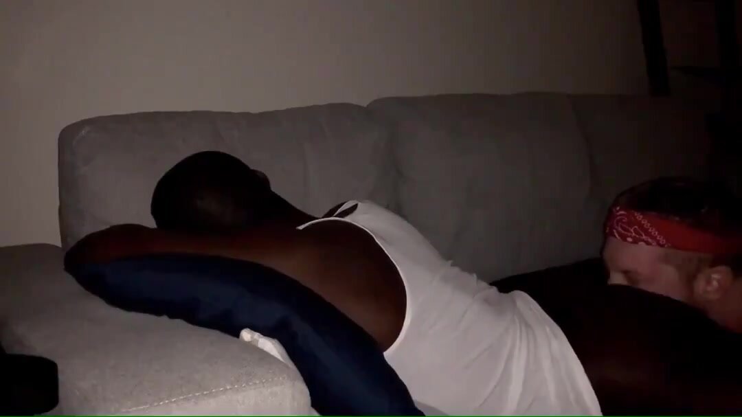 Sleep black guy gets fucked by white friend