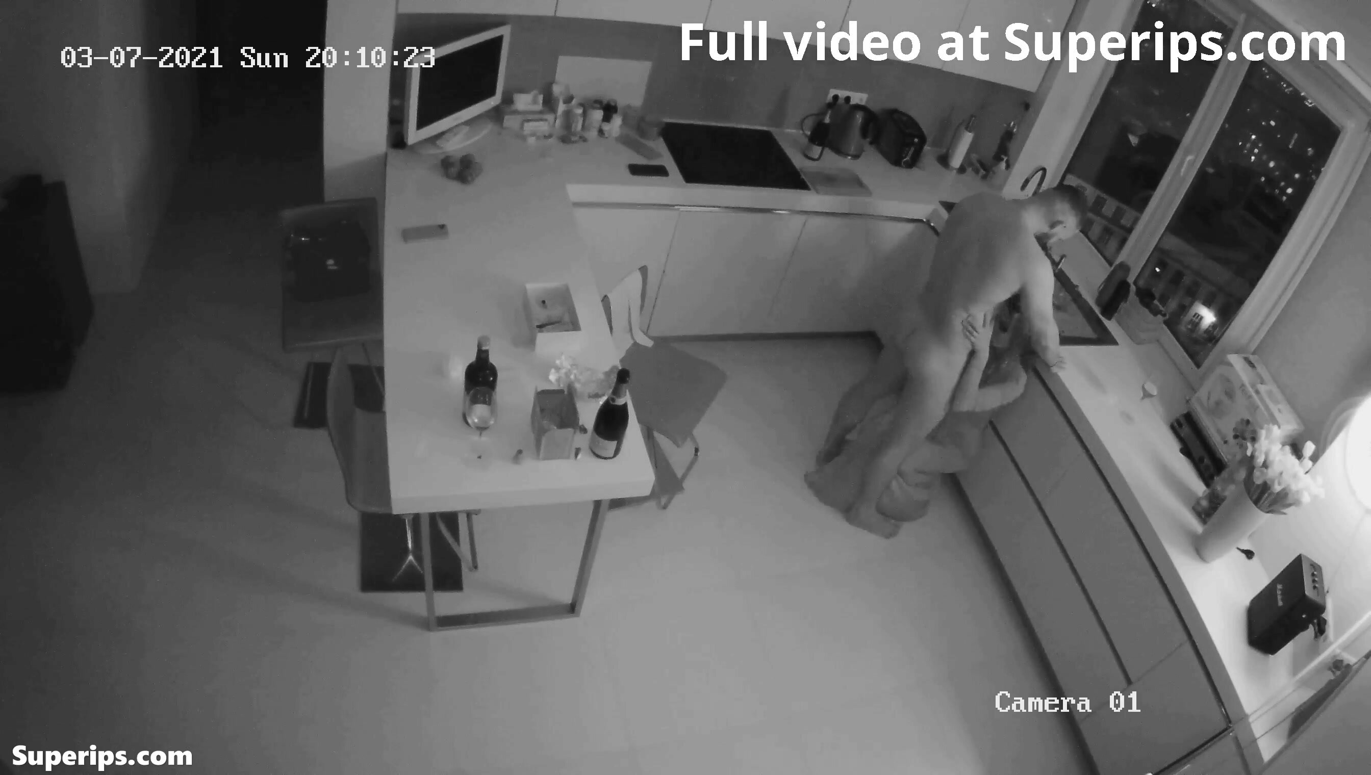 IPCAM – German man fucks his girlfriend in the kitchen