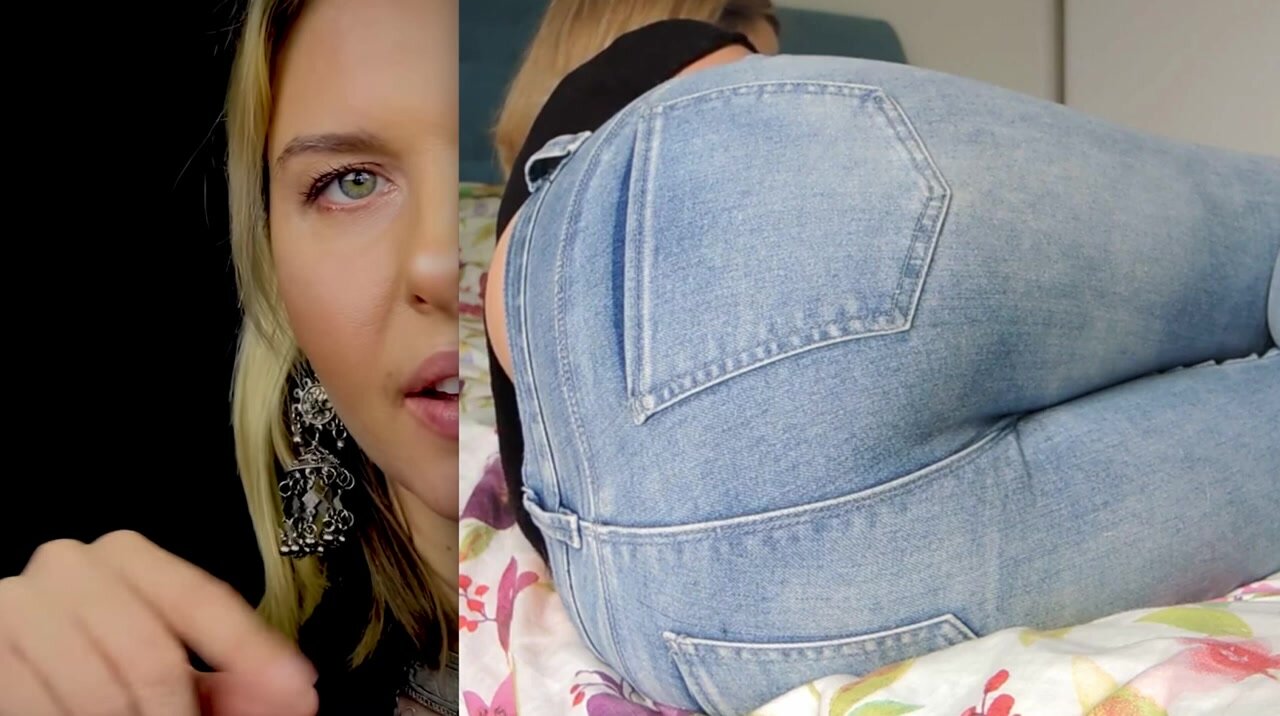 Gassy Blonde Jeans Farting POV (Collage Edit)