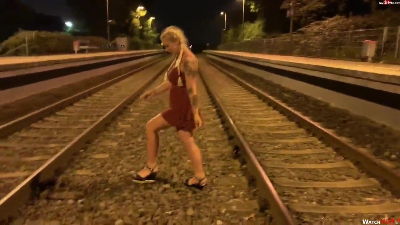 pissing at the train station