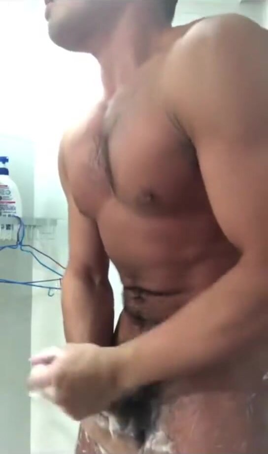 asian in shower