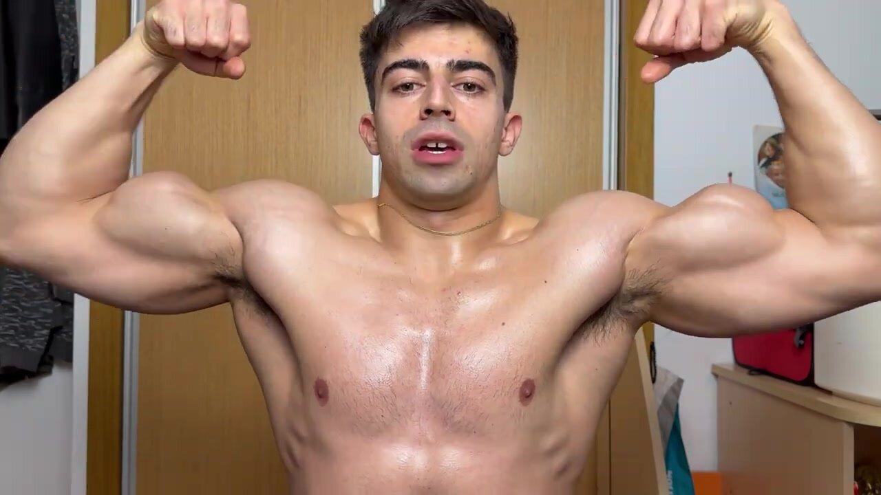 Lifting and flexing biceps