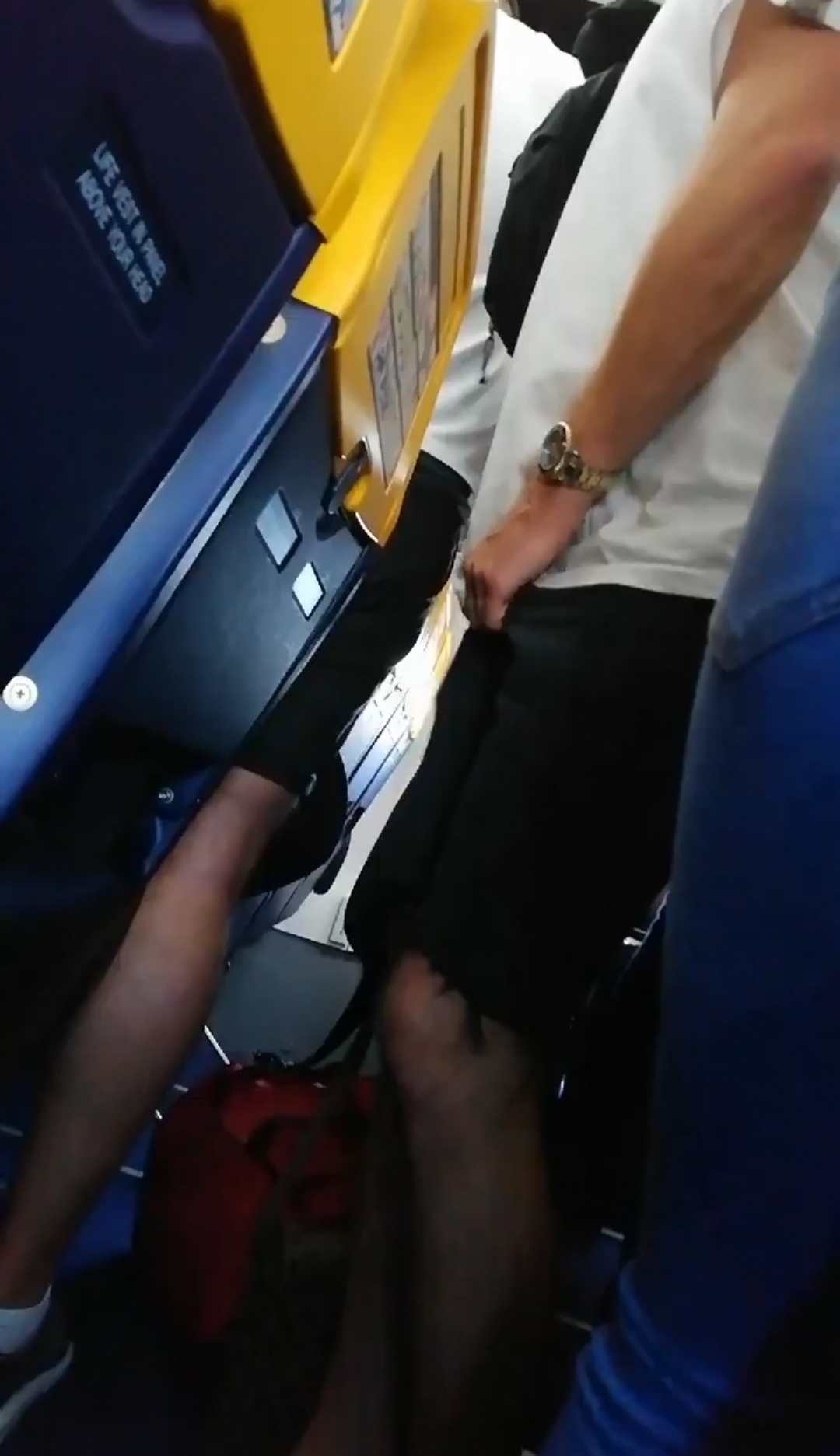 Desperate to piss on plane