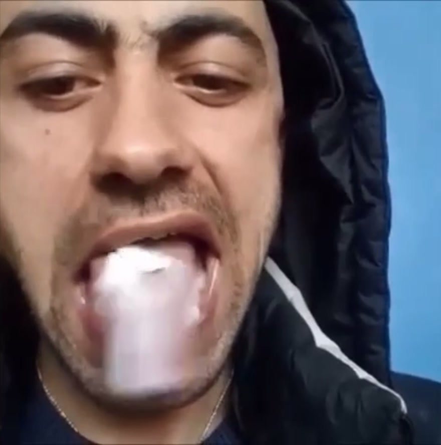 Sexy Arab Man Tongue play