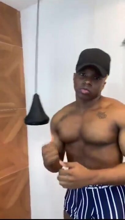 Young black muscles - video 2