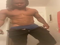 dreadhead shows off sexy muscular body and bbc