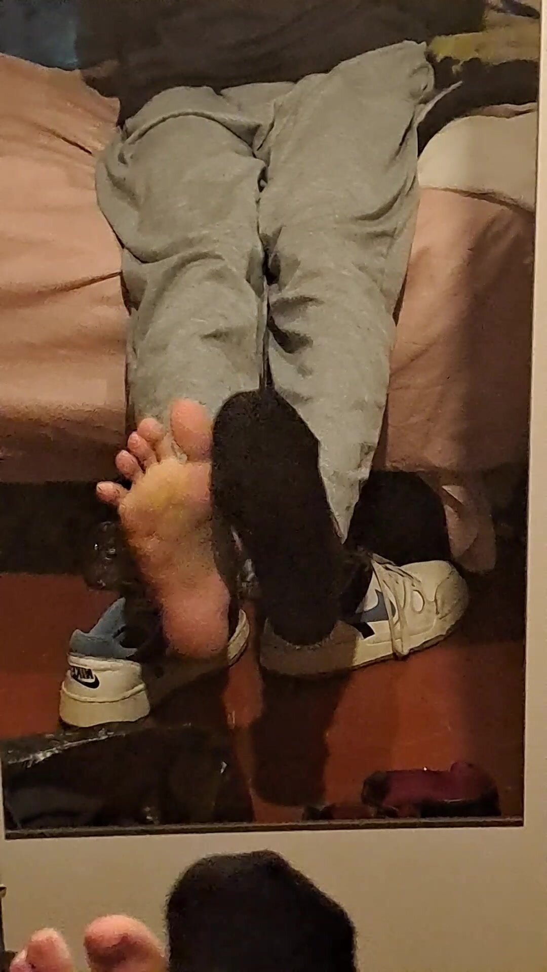 My sweaty teen boy feet