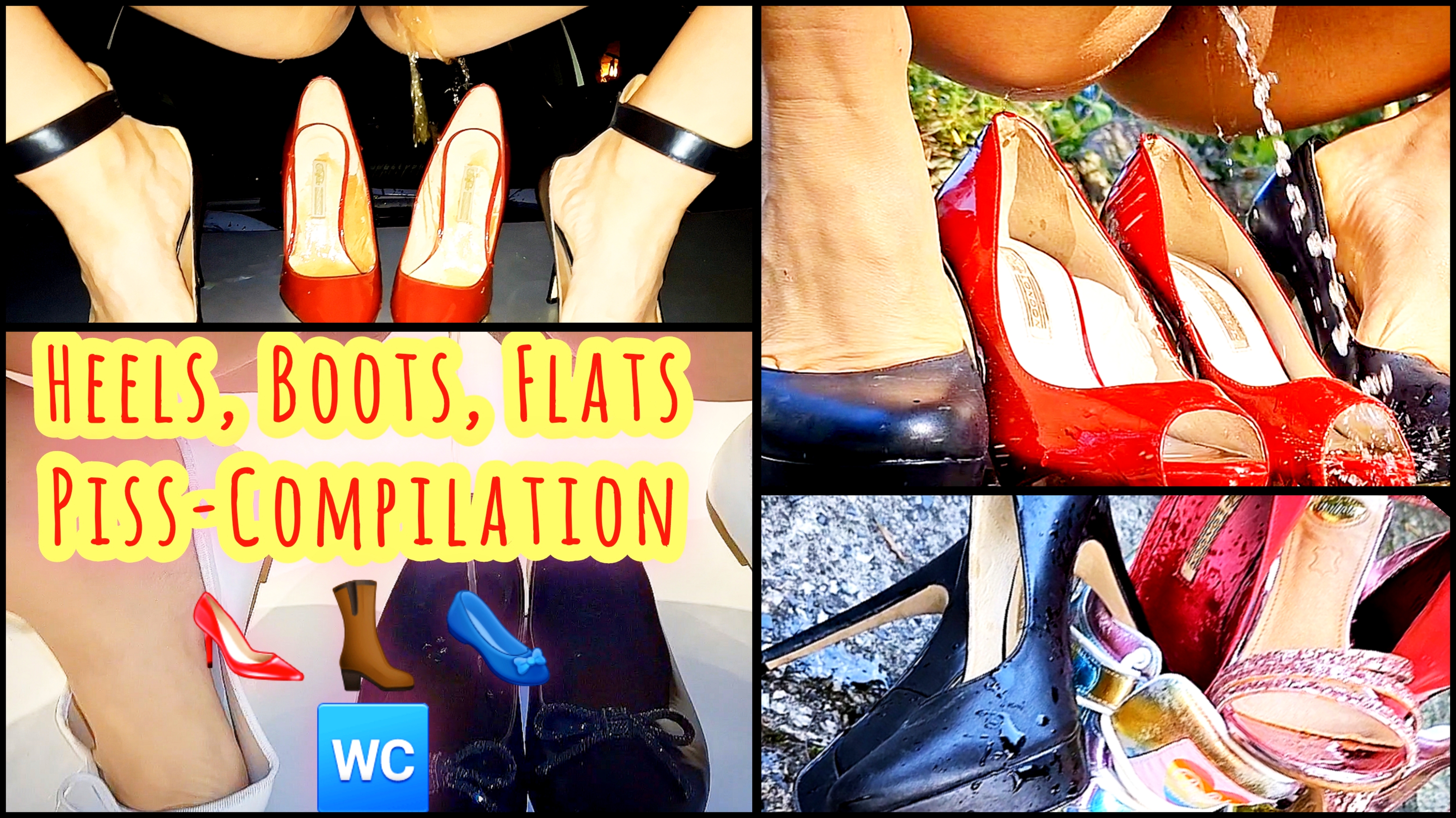 Heels,Pumps, Boots, Flats Piss Compilation