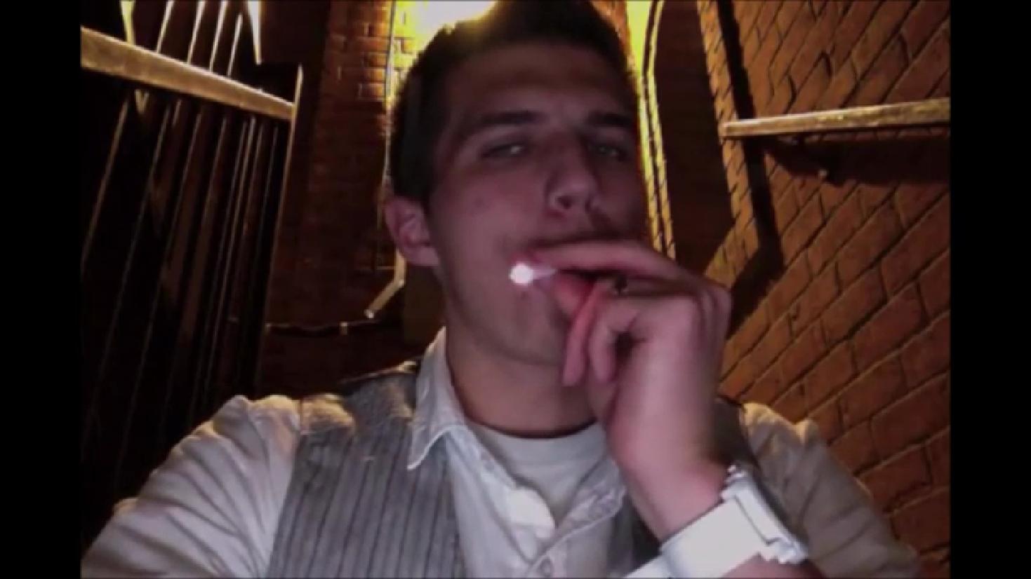 "that-felt-good"-video guy does weird burp and cig draw