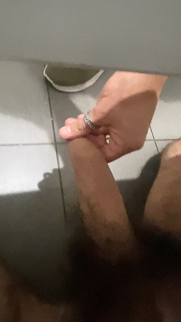 Dude Tugs My Foreskin Under Bathroom Stall *CAUGHT*