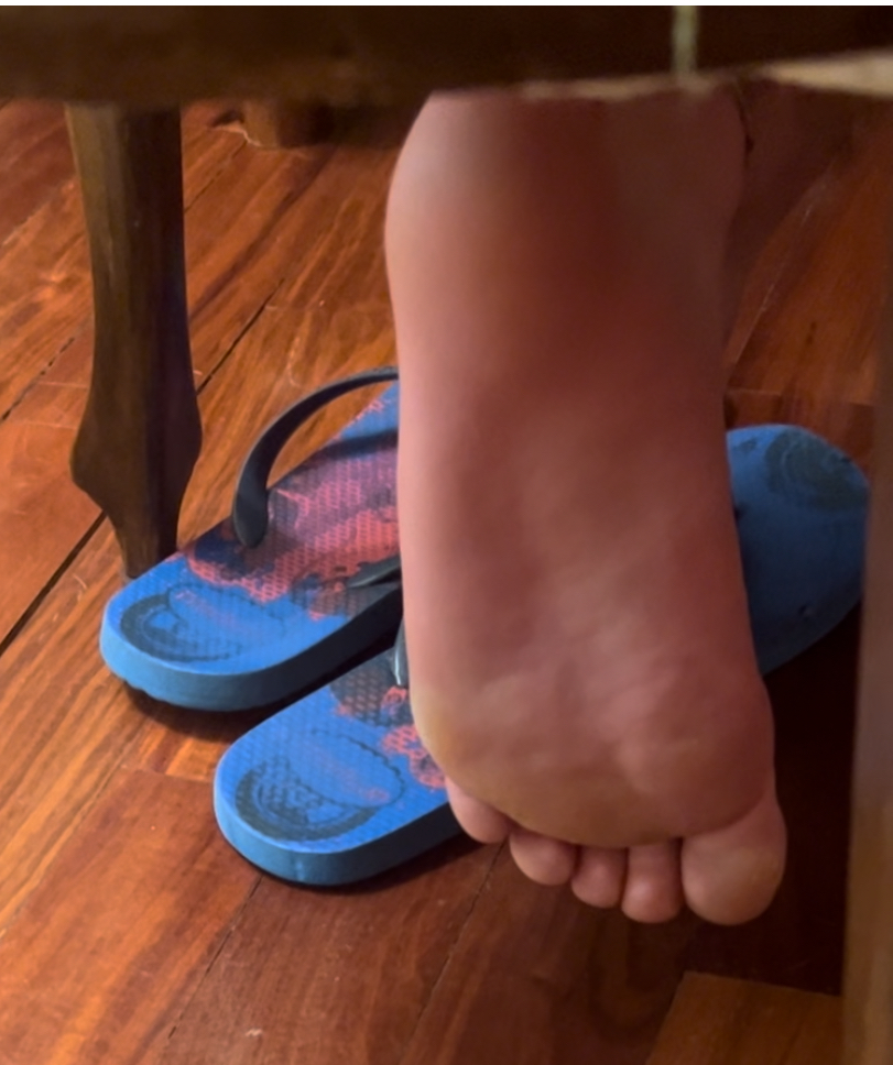 Boy shoeplay and hot feet