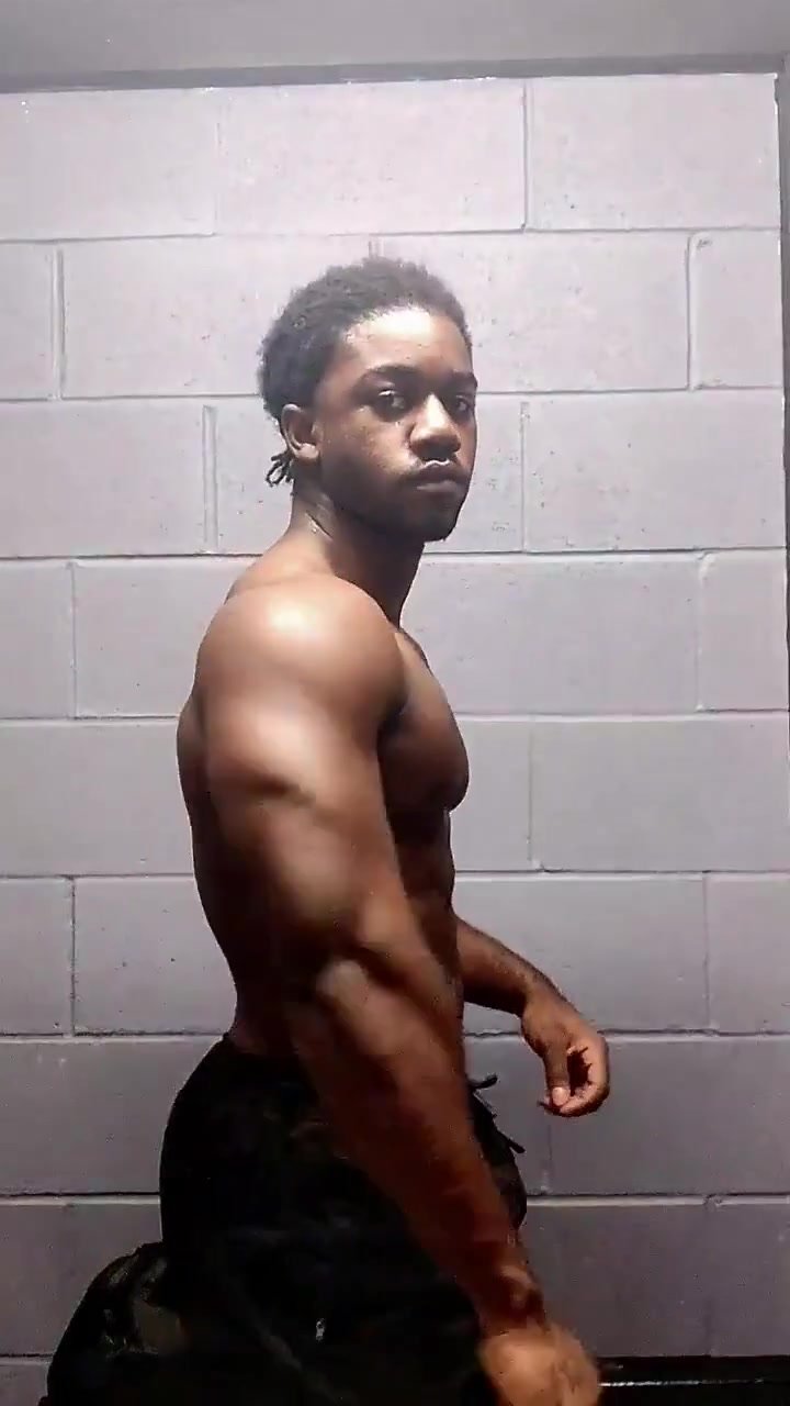 Black african bodybuilder