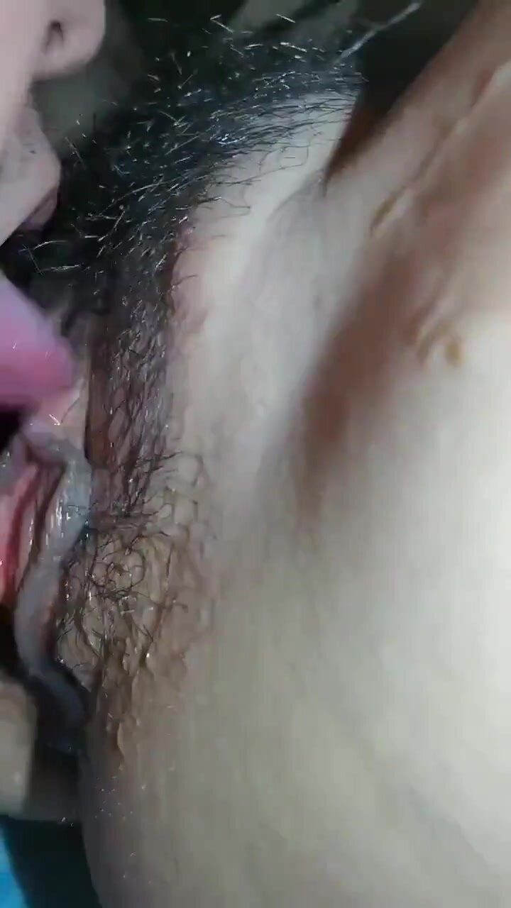 Chinese bf licks hairy, open pussy til it ejects liquid