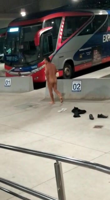 naked protest in the terminal