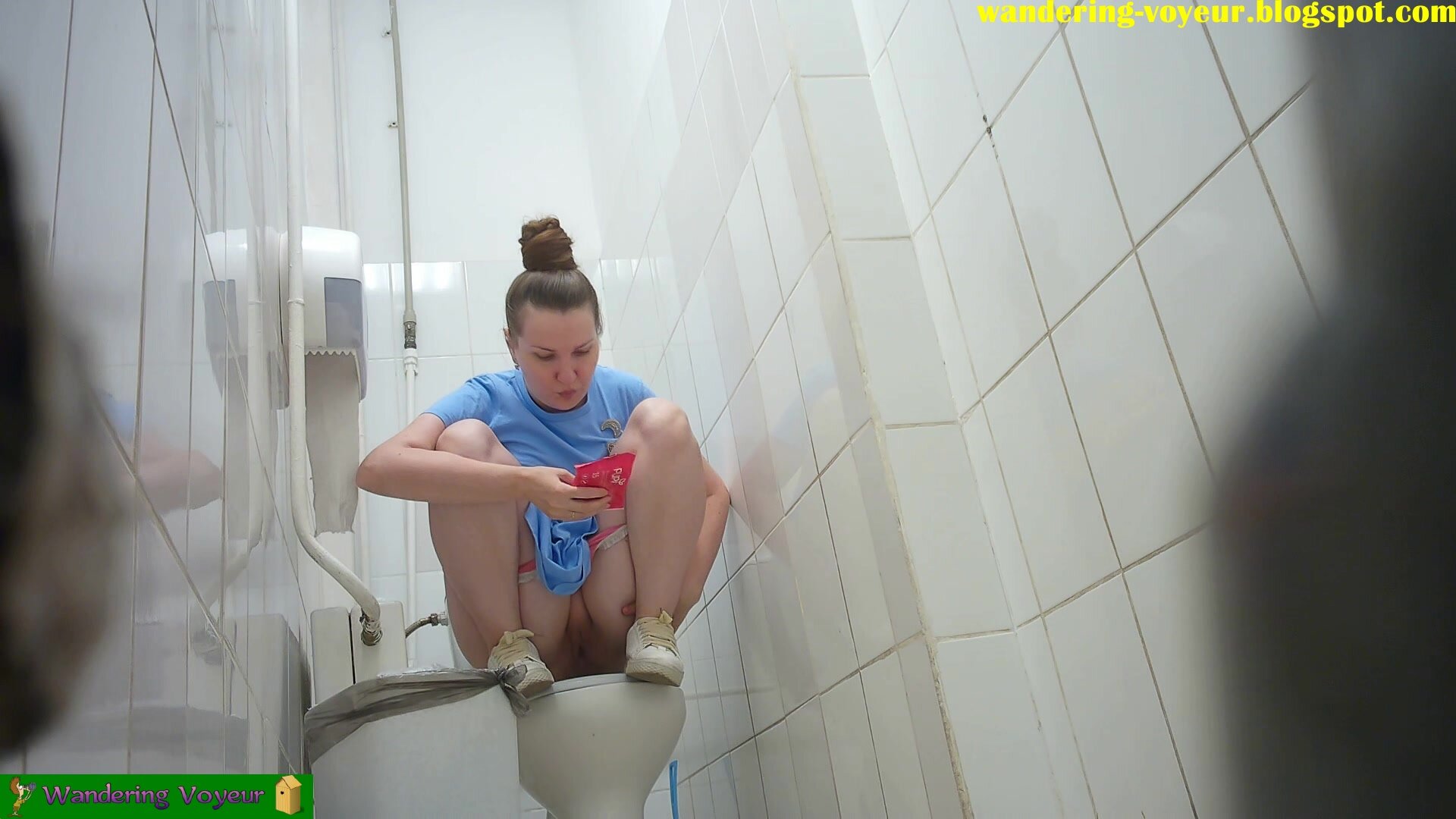 Woman Squat Over Toilet dump