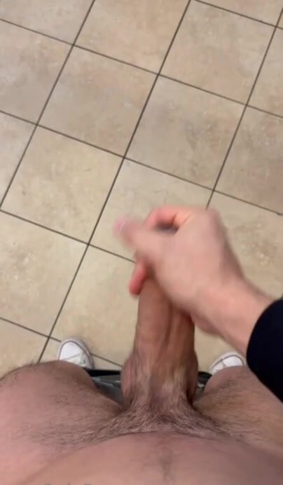 Latino jerking off in public