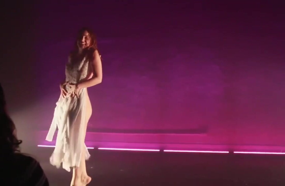 Solo Naked Performance by a cute girl